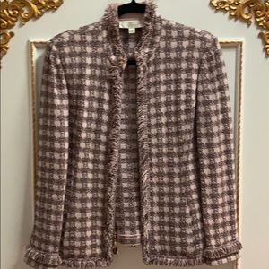 Pink and brown St. John jacket size 10